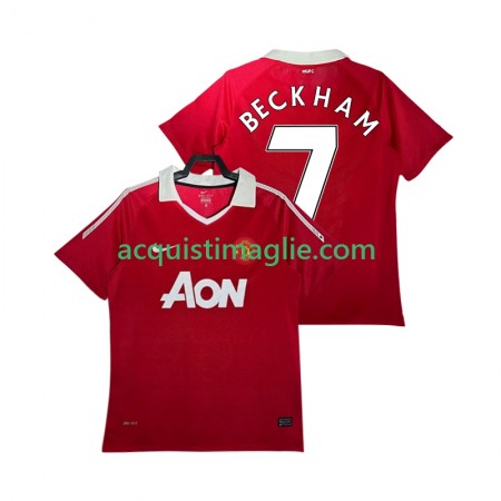 Divisa di Calcio Manchester United BECKHAM 7 2010 2011 Retro Prima